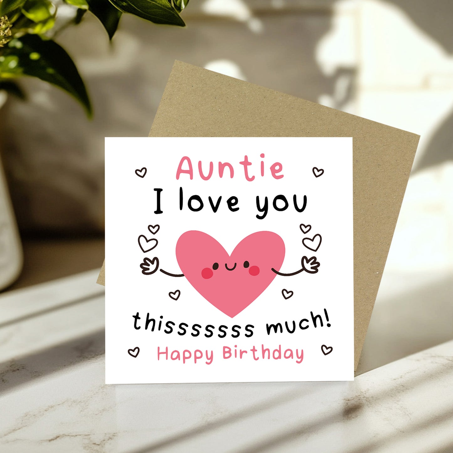 Birthday Card For Auntie With Envelope Birthday Auntie Card