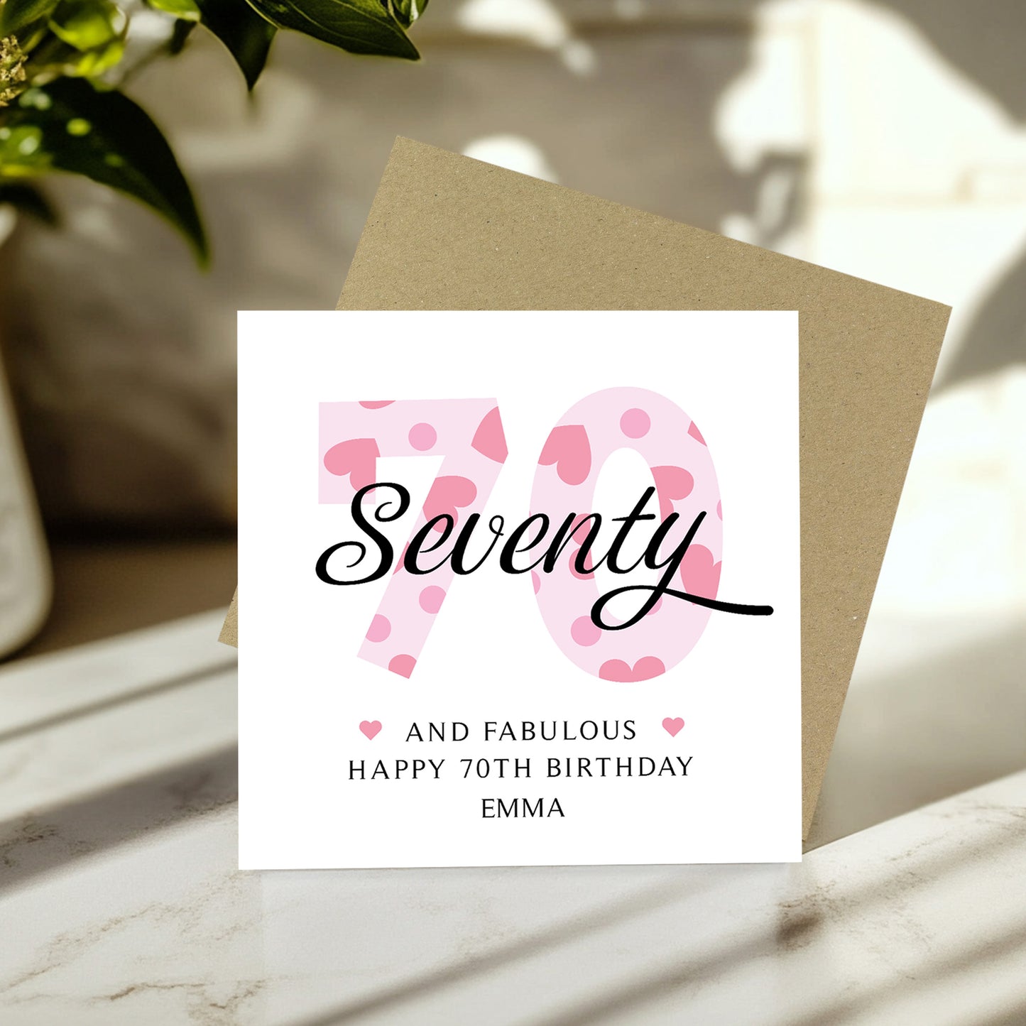 70th Birthday Cards For Women 70 And Fabulous Personalised Card