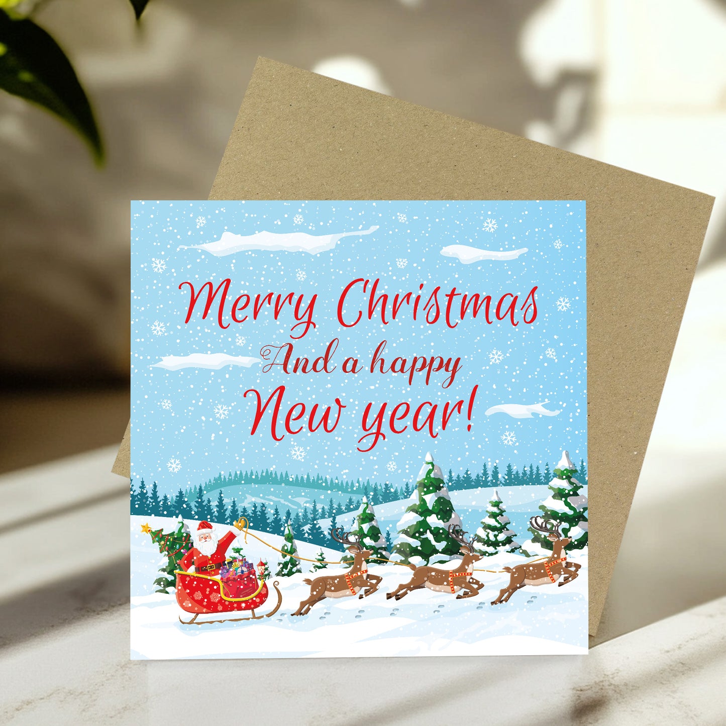Merry Christmas Card Happy New Year Greetings Cards For Friends