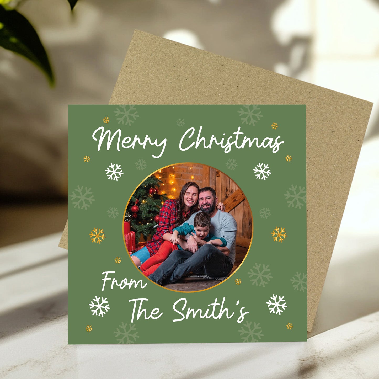 Personalised Merry Christmas Card For Family and Friends