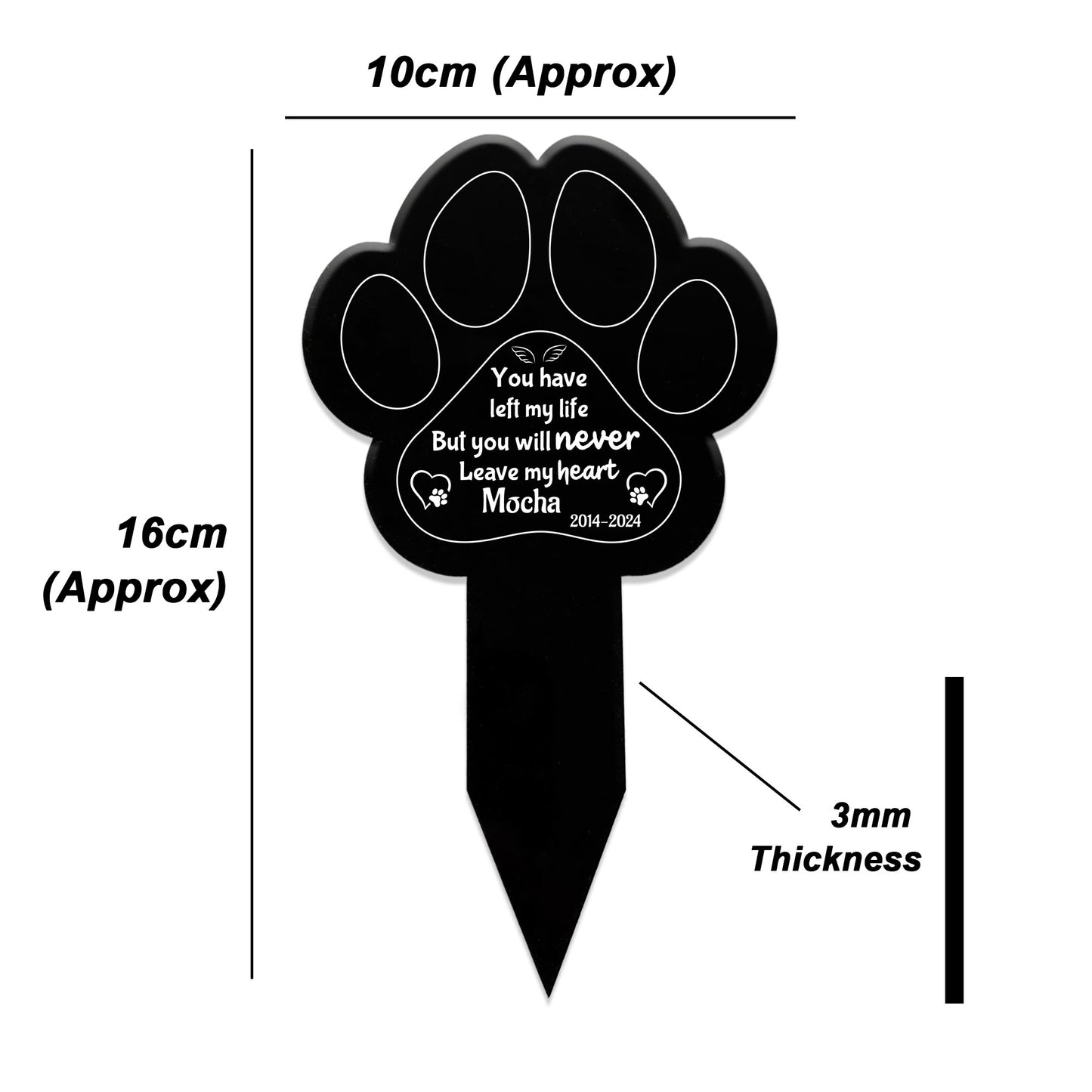 Personalised Memorial Plaque For Dog Cat Grave Marker Dog Gift