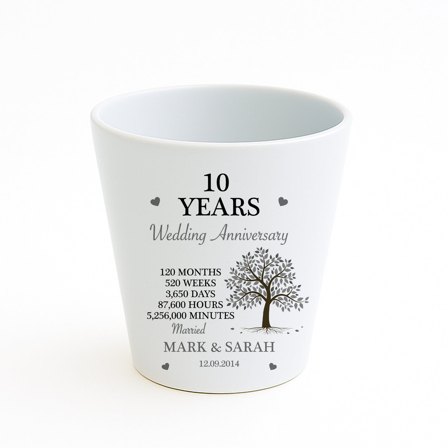 Personalised 10th Anniversary Gift Husband Wife Wedding Plant Po