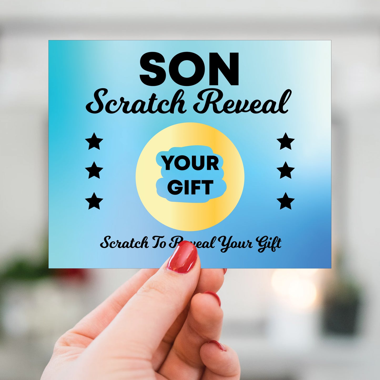 Son Scratch Card Gift Reveal For Birthday Son Card Scratch off