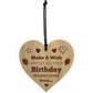 Birthday Dreams Come True Cute Inspirational Wooden Heart Gift