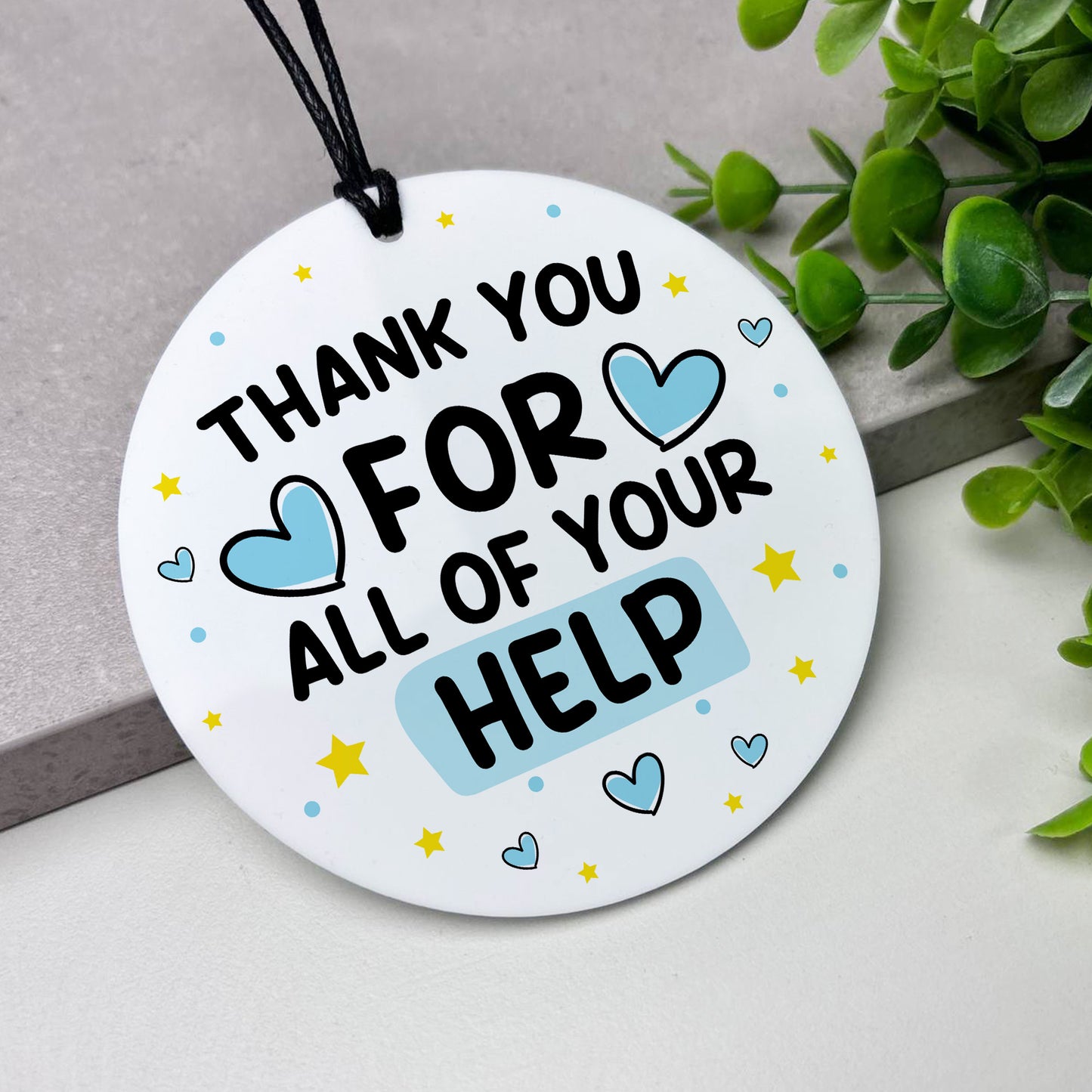 Thank You For Your Help Gift For Friend Volunteer Teacher Mentor