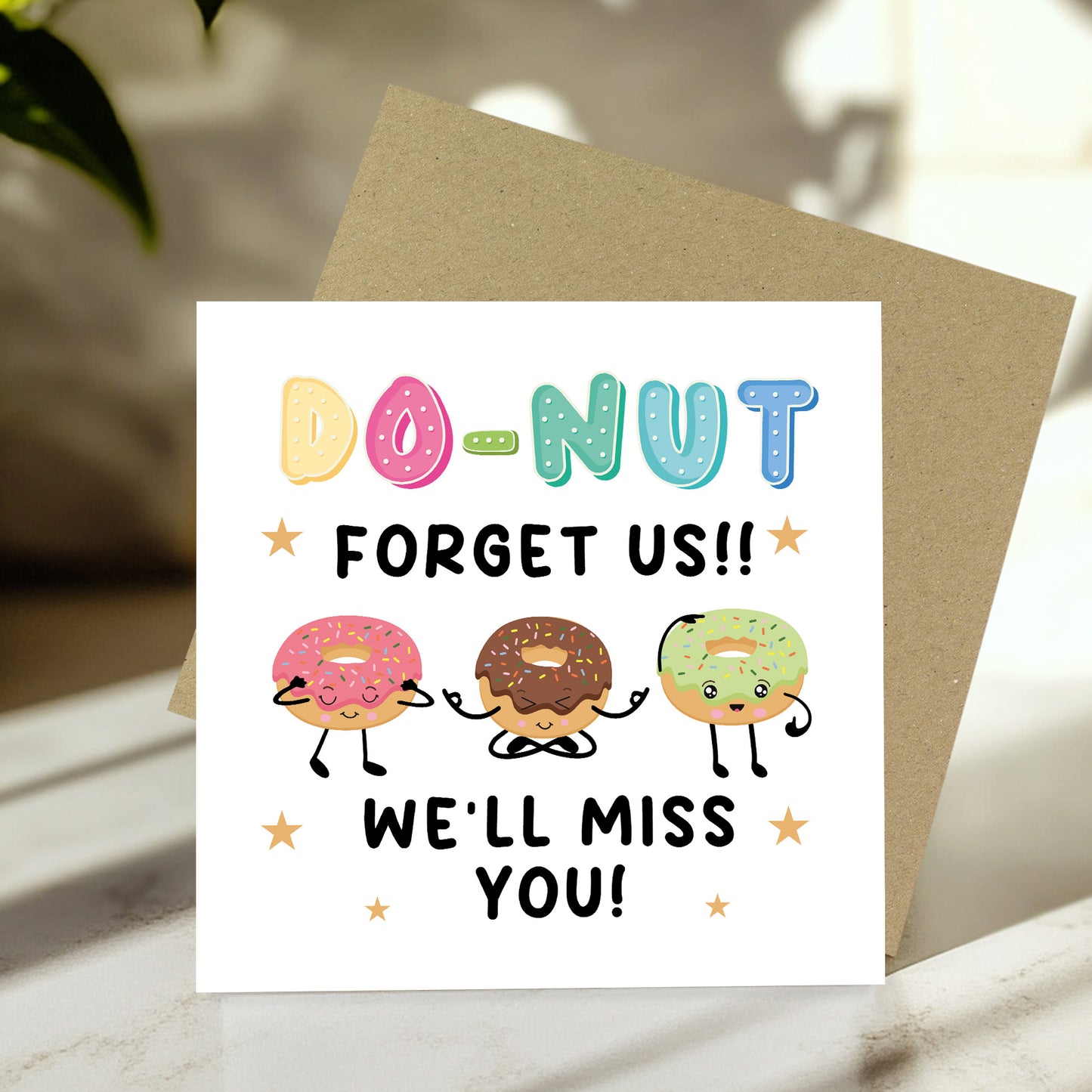 DONUT FORGET US WE WILL MISS YOU Card For Colleague Leaving Job