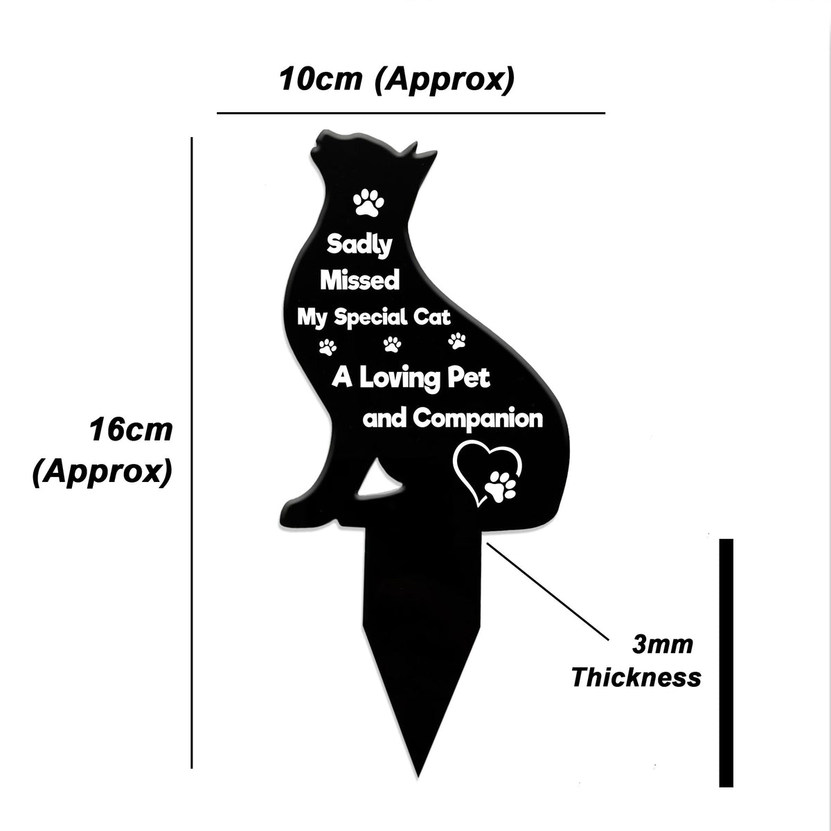 Cat Memorial Plaque Cat Memorial Stake Cat Memorial Grave Marker