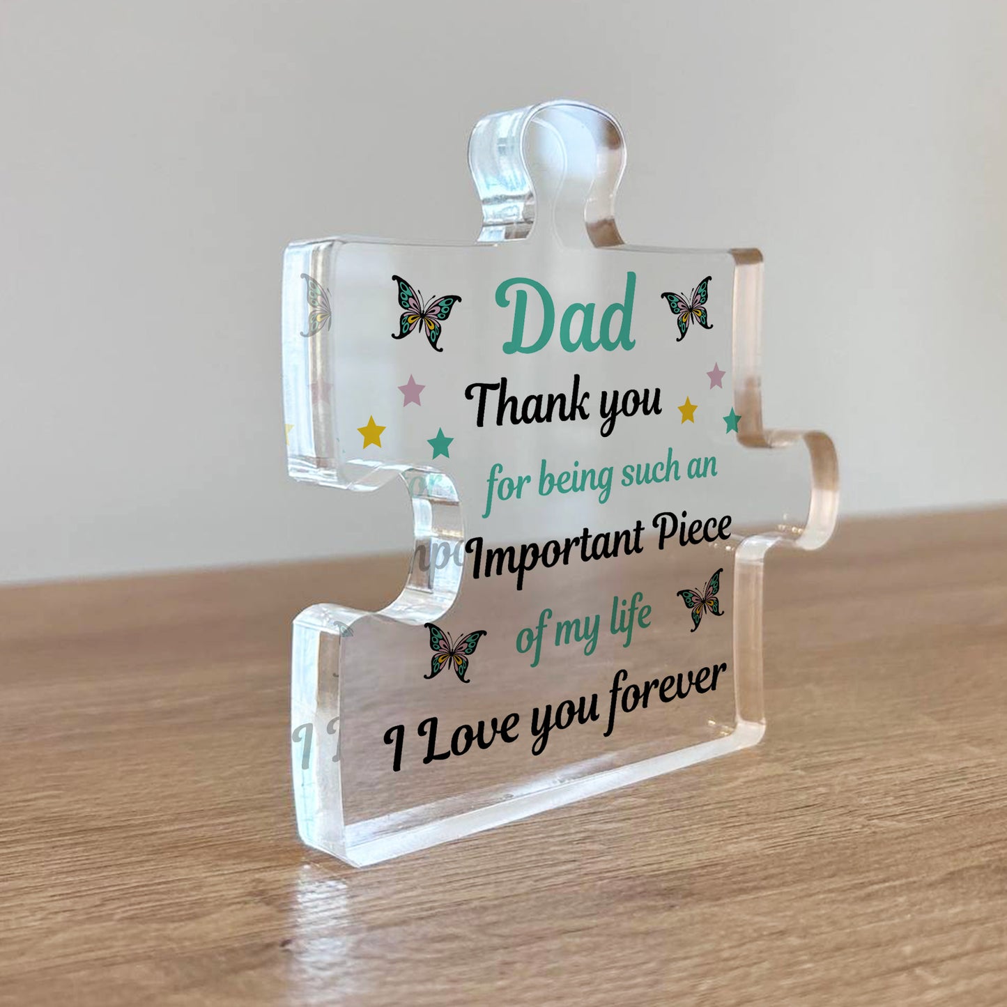 Love You DAD Gift For Birthday Christmas Acrylic Plaque Thankyou