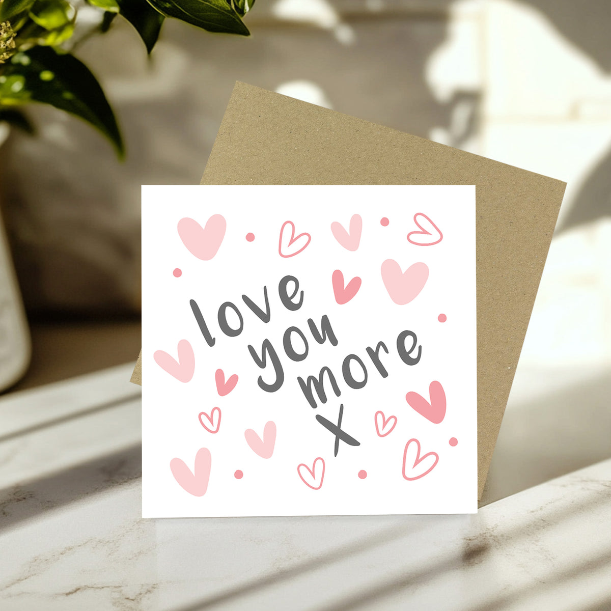 Valentines Day Card For Him Her, Love You More Card, Anniversary