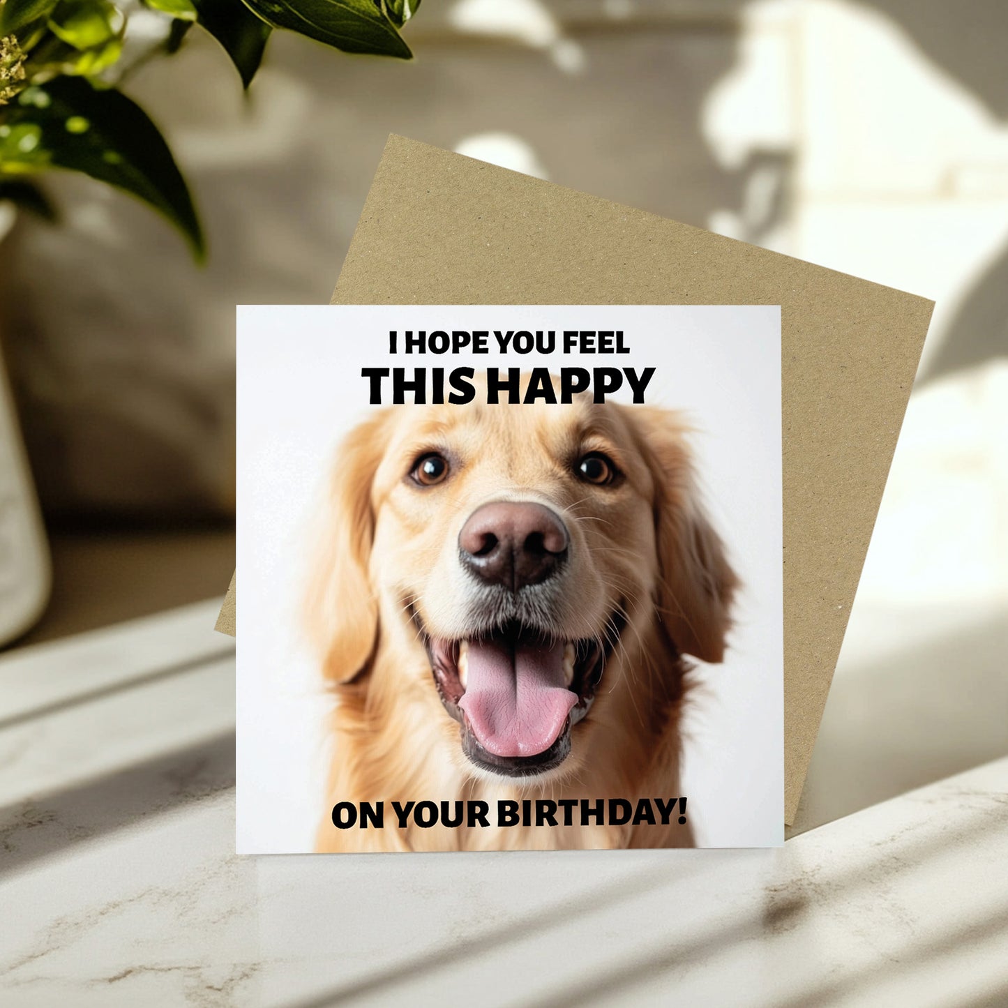 Funny Birthday Card For Him Hope You Feel This Happy Dog Card