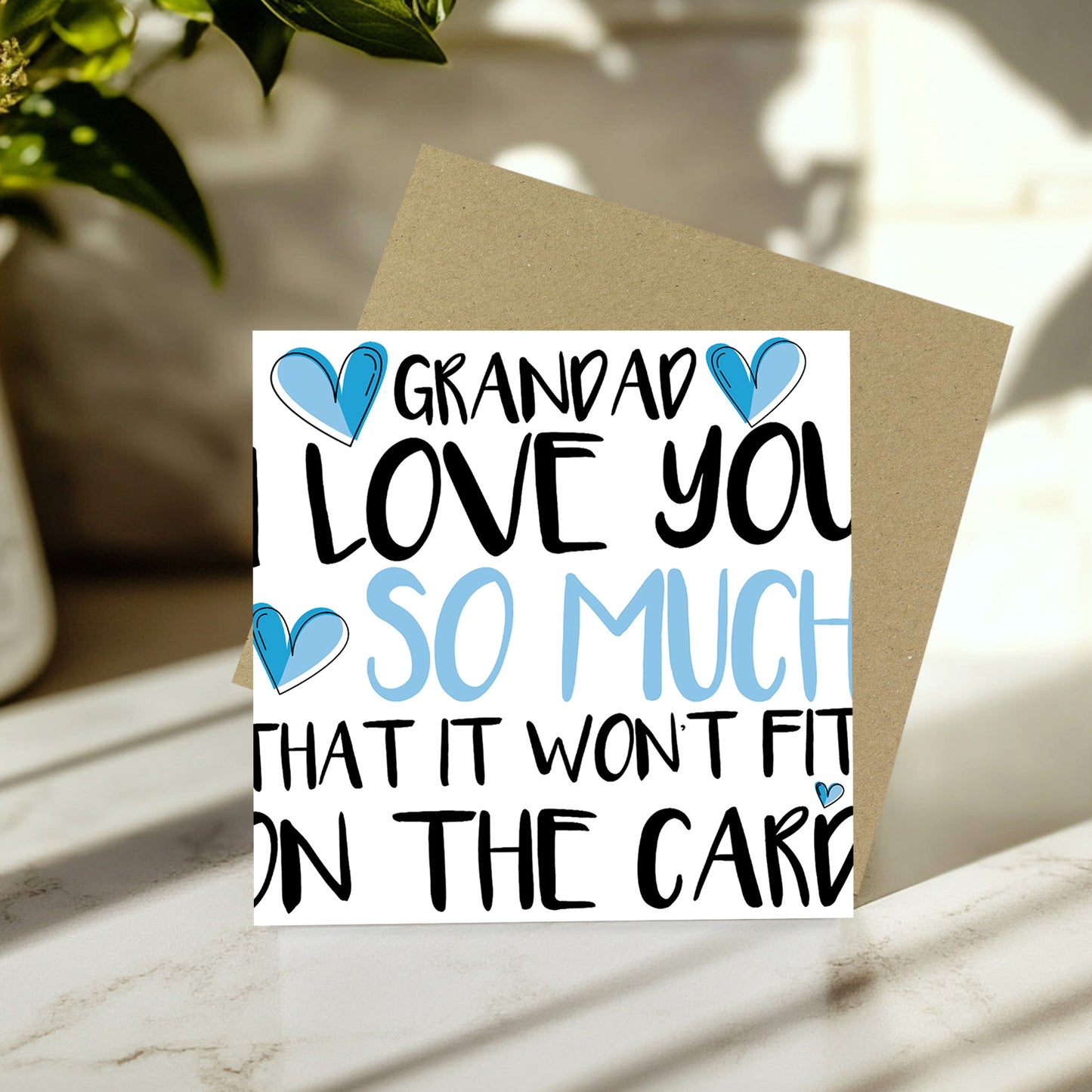 Card For Grandad Birthday With Envelope Included Fathers Day