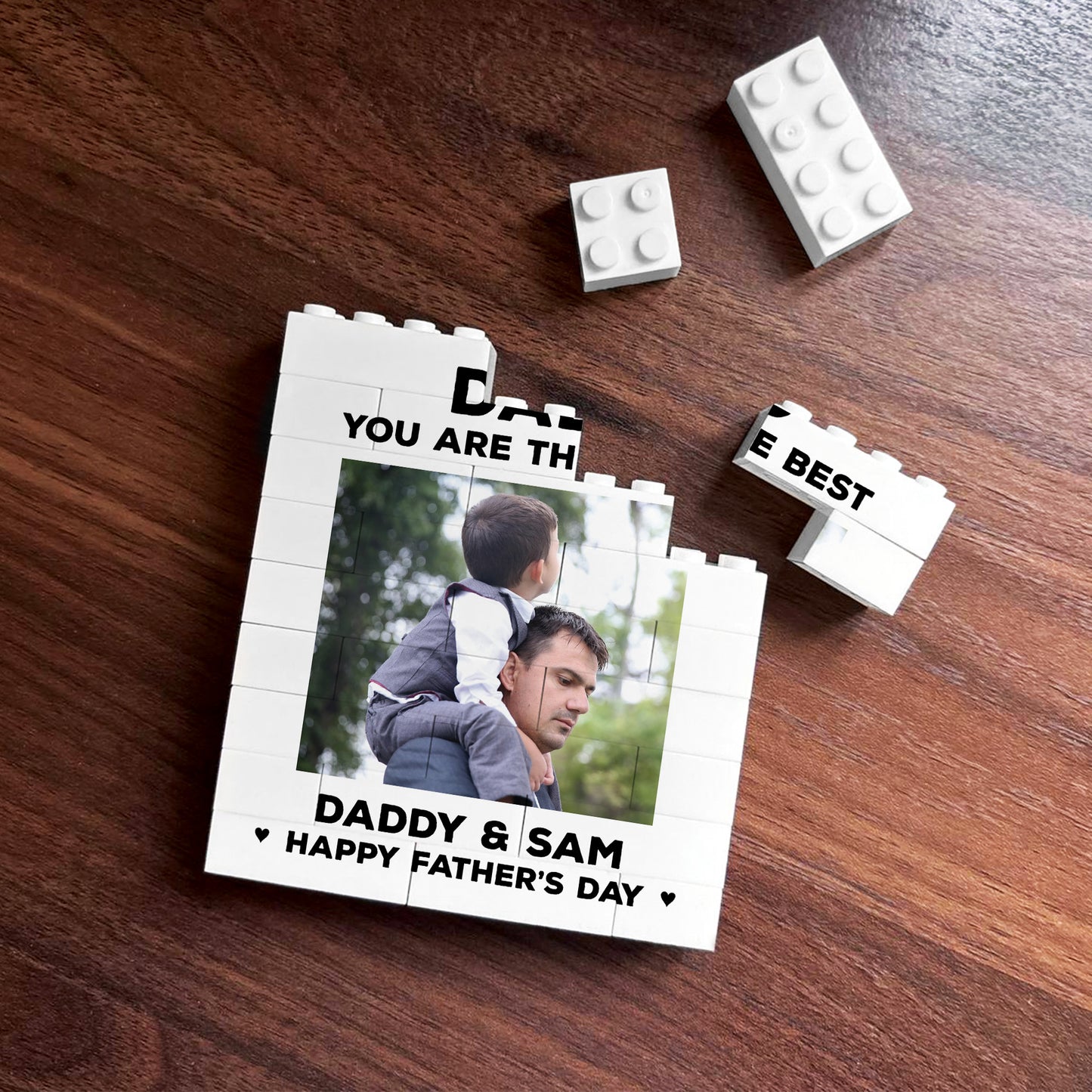 Daddy Gift Best Dad Gift Brick Photo Block Fathers Day Gift