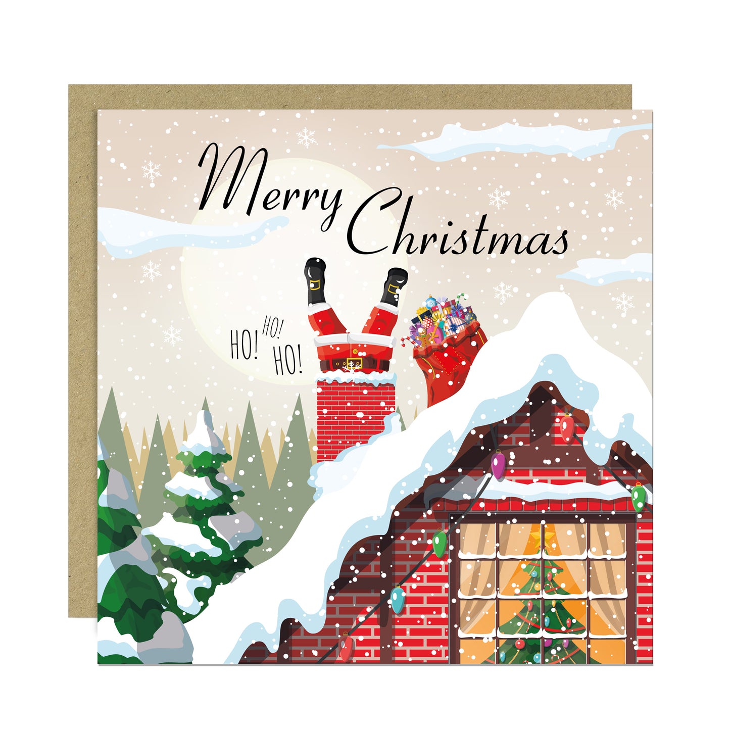 Merry Christmas Card Pack of 6 Multipack Xmas Cards For Friends