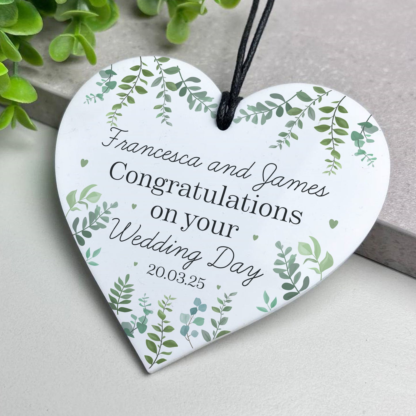 Personalised Wedding Day Gift For Bride Groom Hanging Acrylic