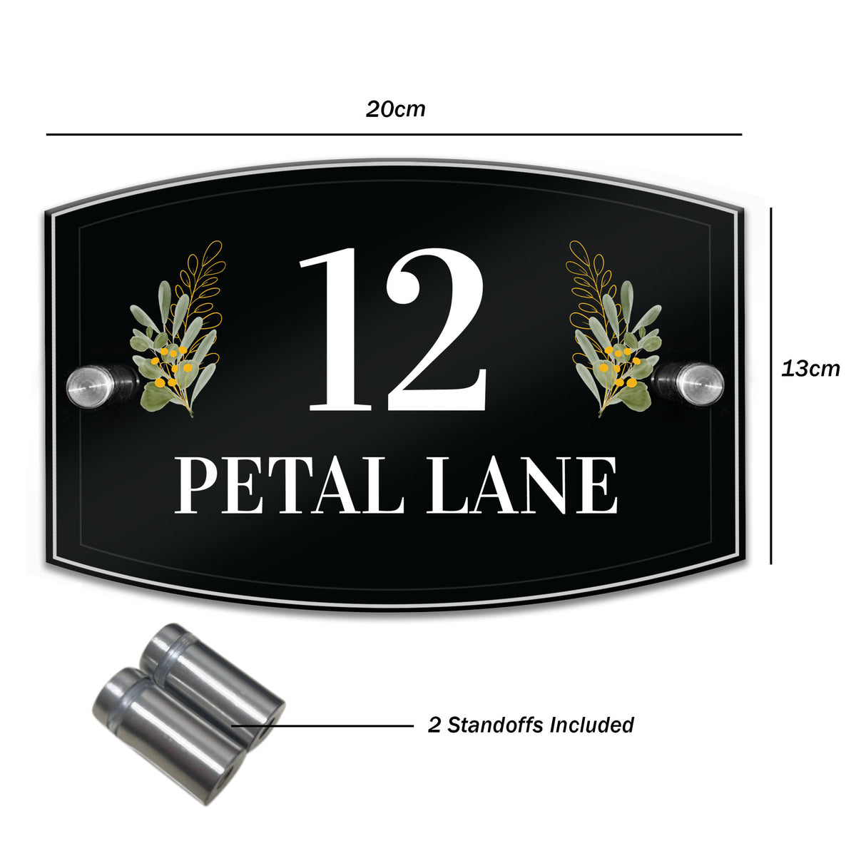 Contemporary House Number Sign Acrylic Door Signs Door Number