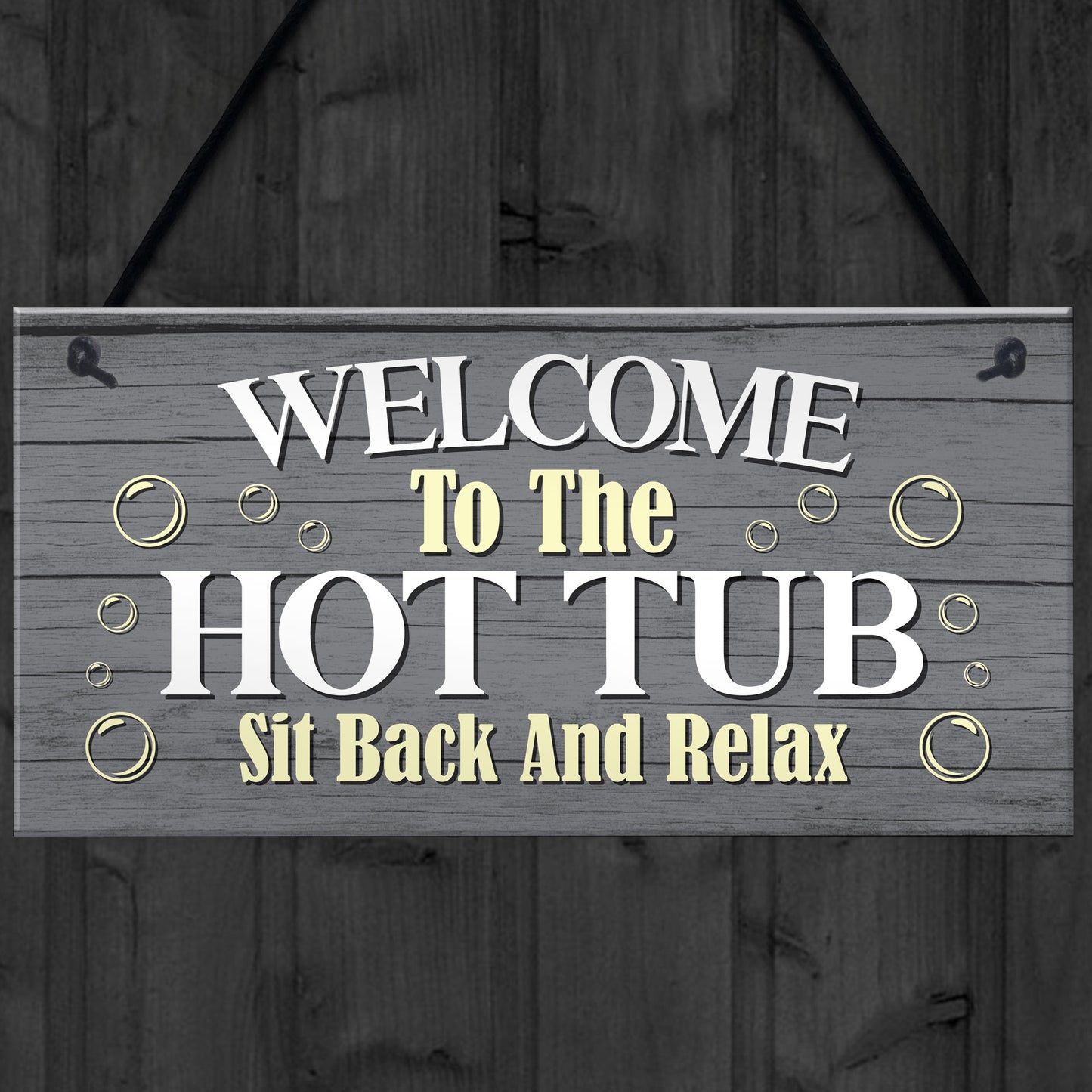 Hot Tub Welcome Sign Hot Tub Accessories For Garden Fence Shed