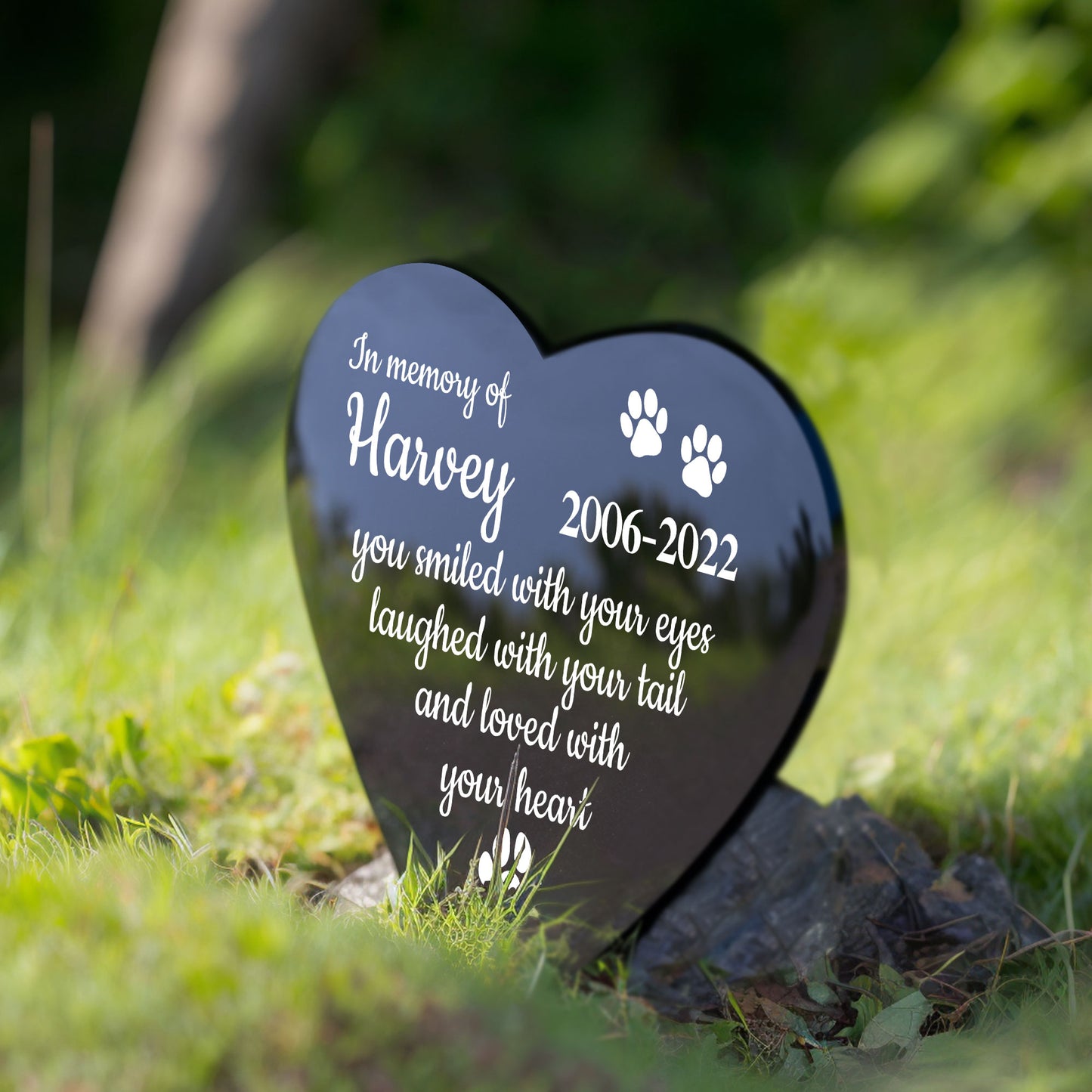 Personalised Pet Memorial Grave Marker Plaque with Photo Text