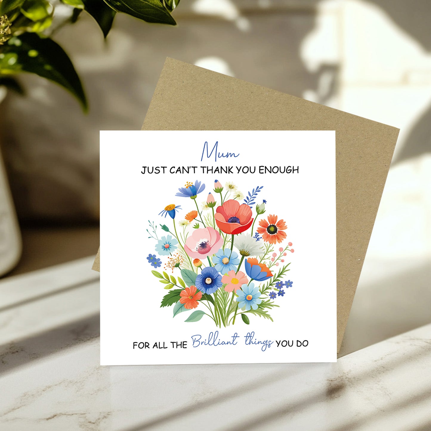 Birthday Card For Mum Mothers Day Card Thank You Card For Mum