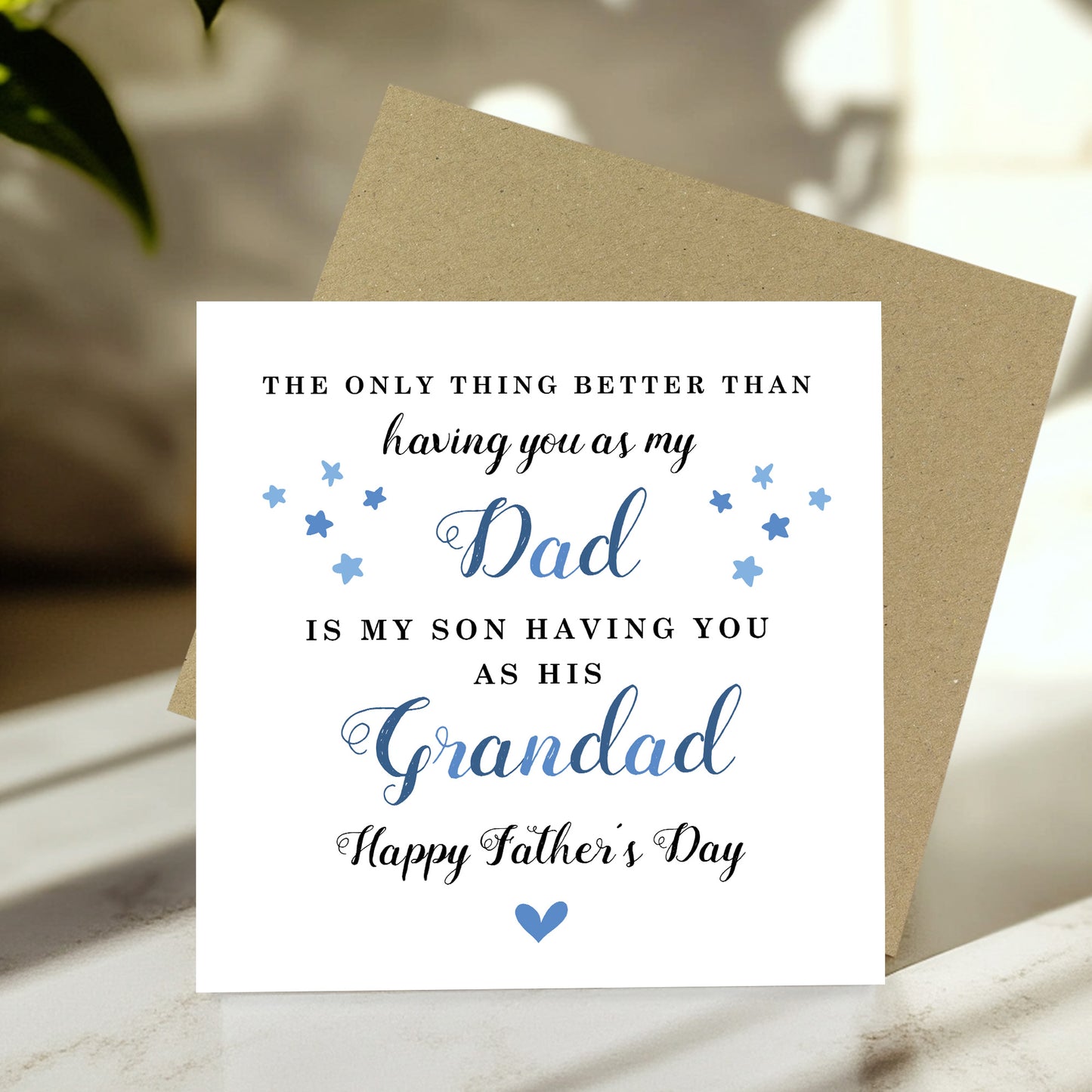 Fathers Day Card For Dad and Grandad Happy Father's Day Card
