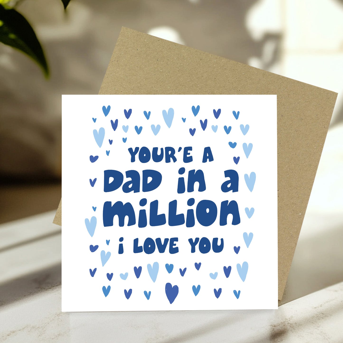 Card For Dad For Fathers Day DAD IN A MILLION Card With Envelope