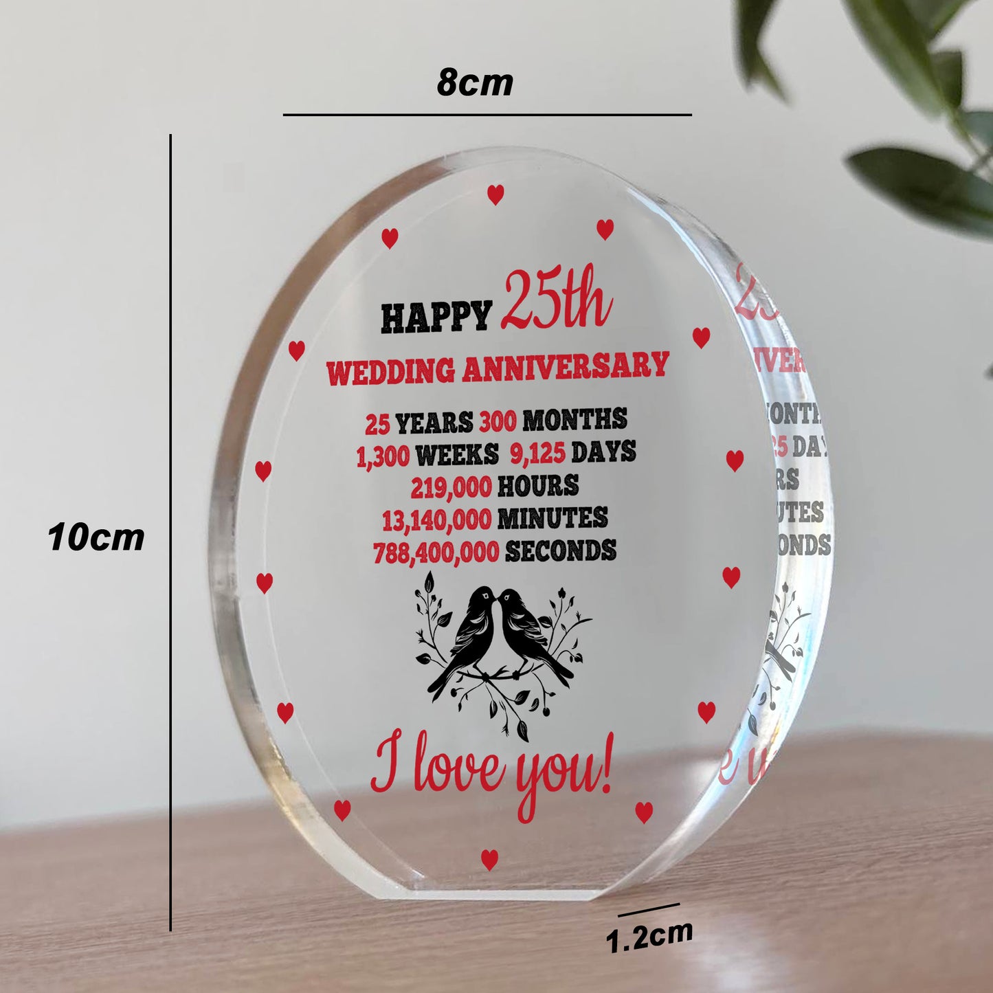 25th Anniversary Wedding Gifts for Wife Couple Gift Acrylic Sign