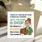 Funny Card For Teacher Teacher Appreciation Card Thank You