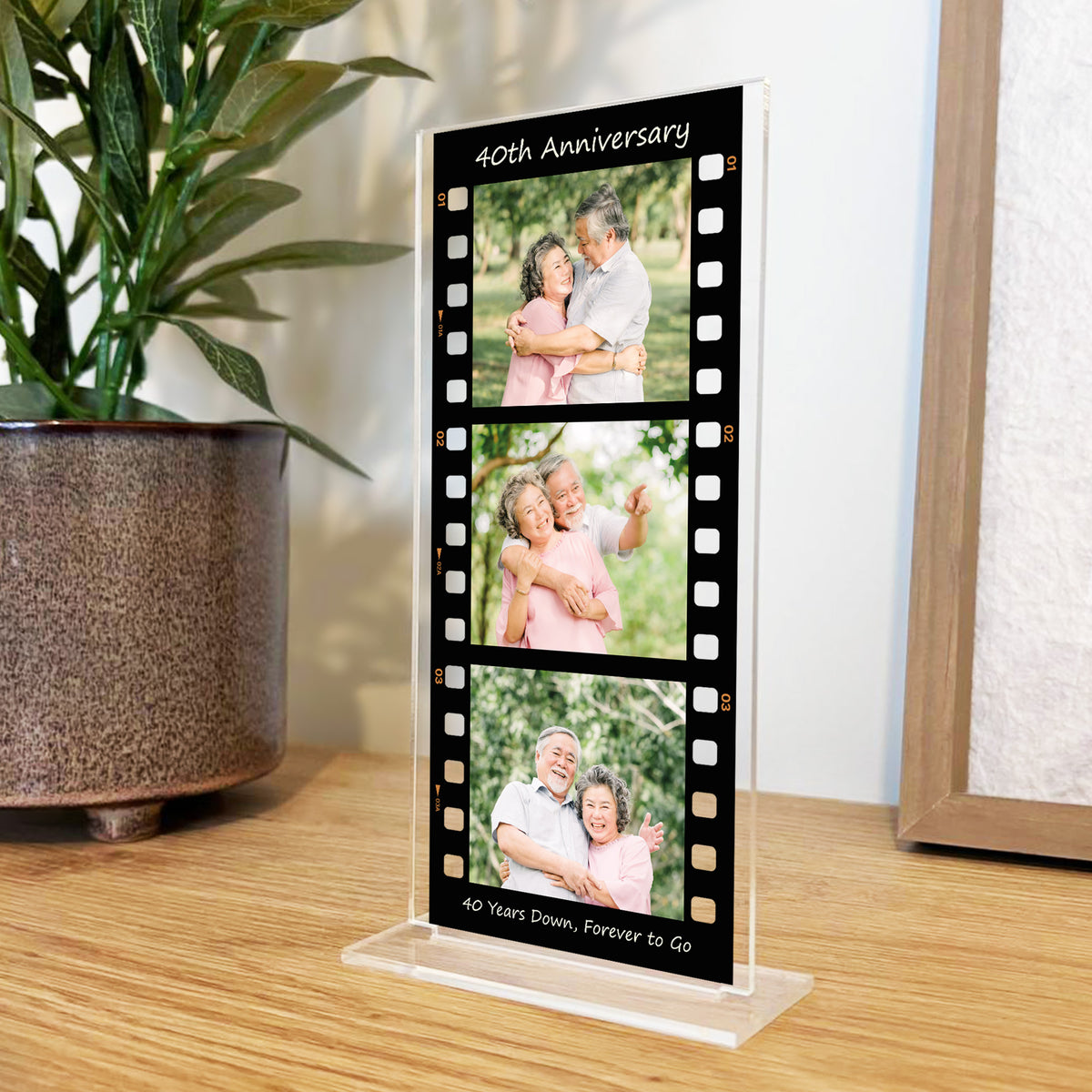 Gift For 40th Anniversary Personalised Photo Collage Plaque