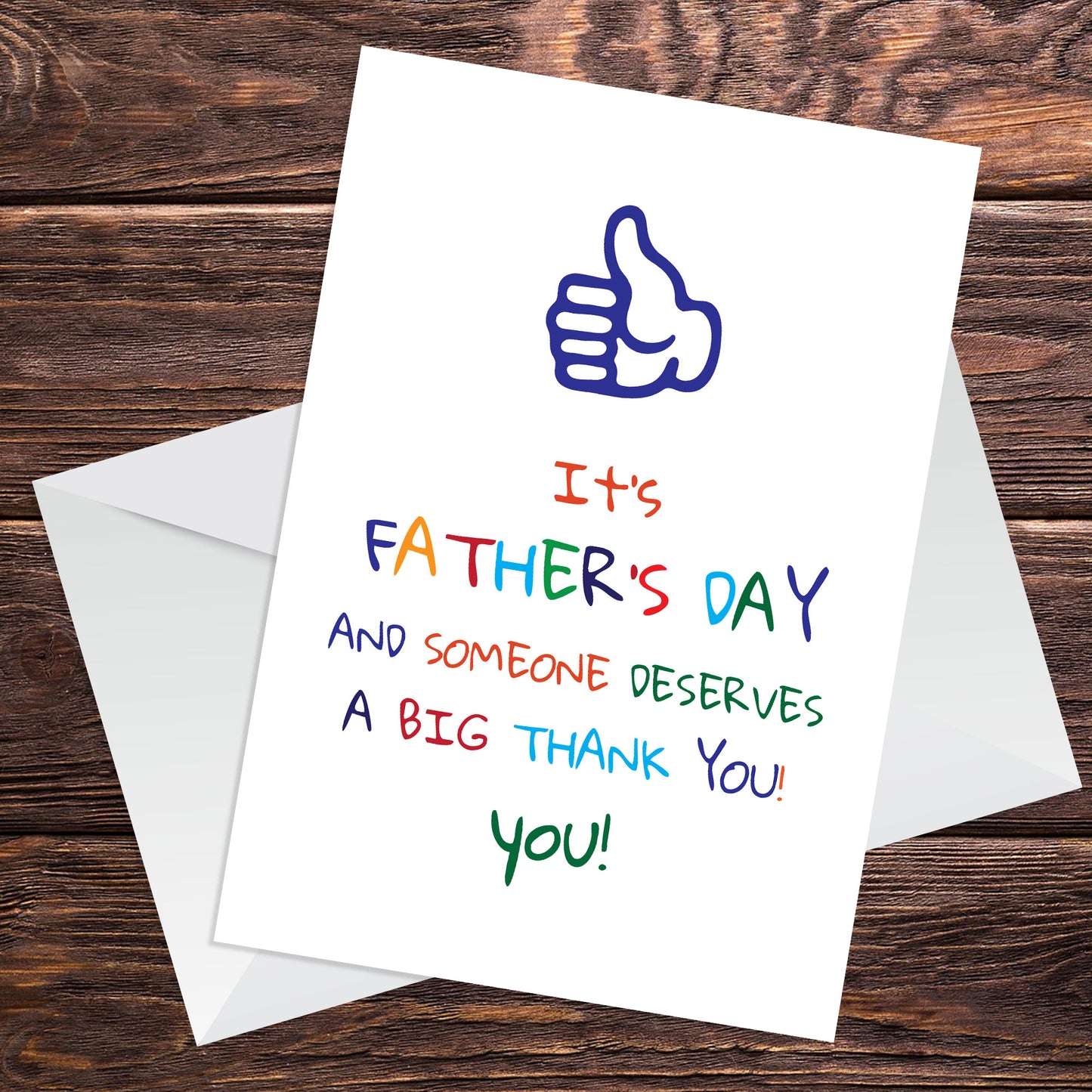 BIG THANK YOU Fathers Day Cards for Dad Card from Son Daughter