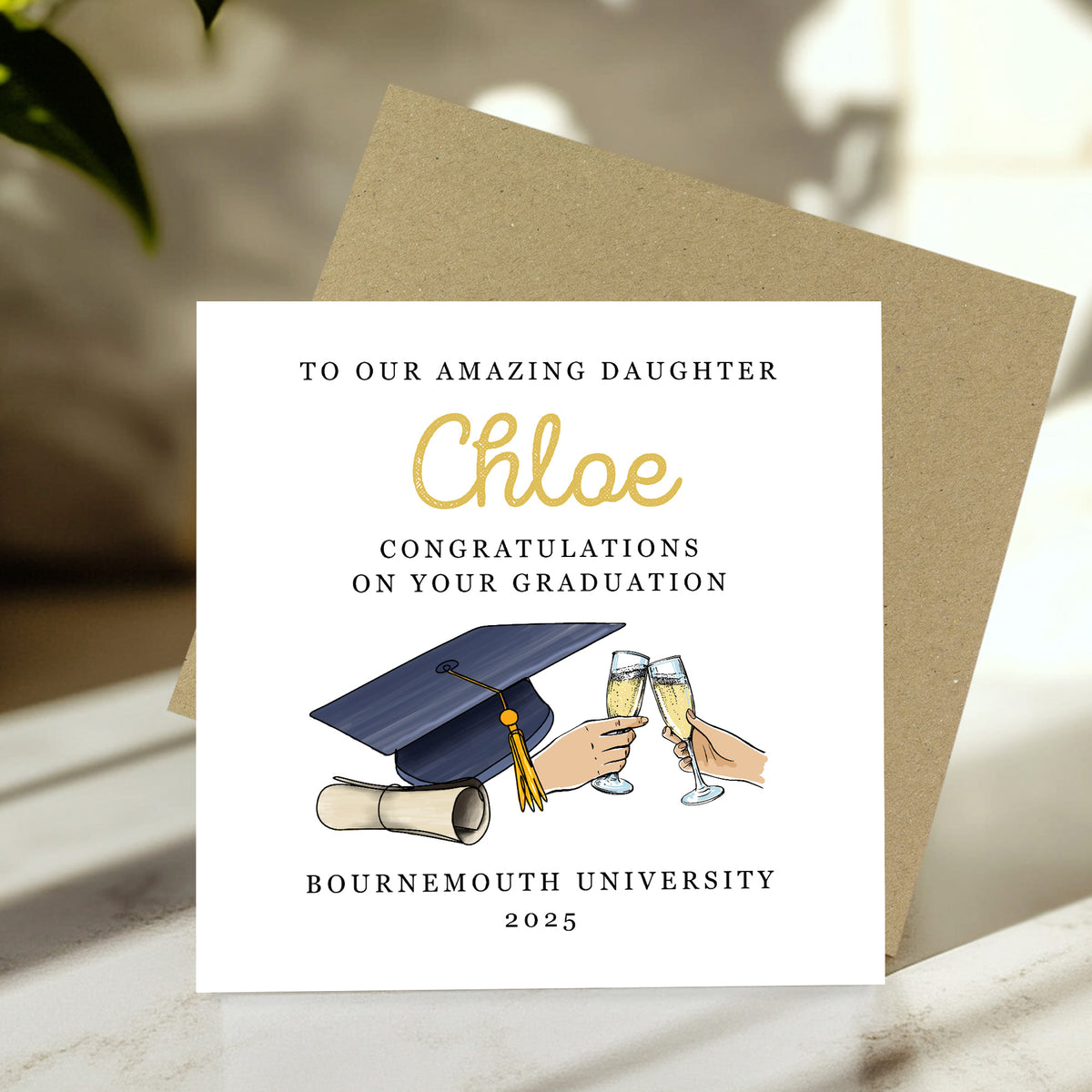 Personalised Graduation Card For Daughter From Mum and Dad