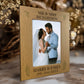 Personalised Wedding Gift Wood Wedding Day 7x5 Photo Frame Heart