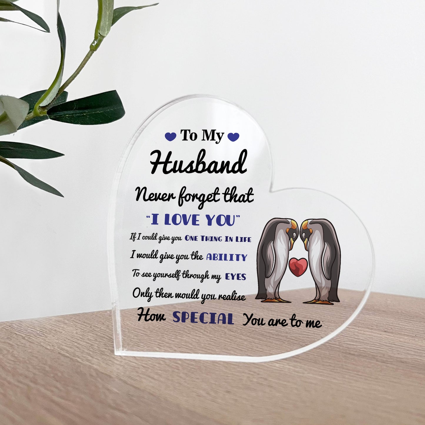 Never Forget That I Love You Gift For Husband Acrylic Plaque