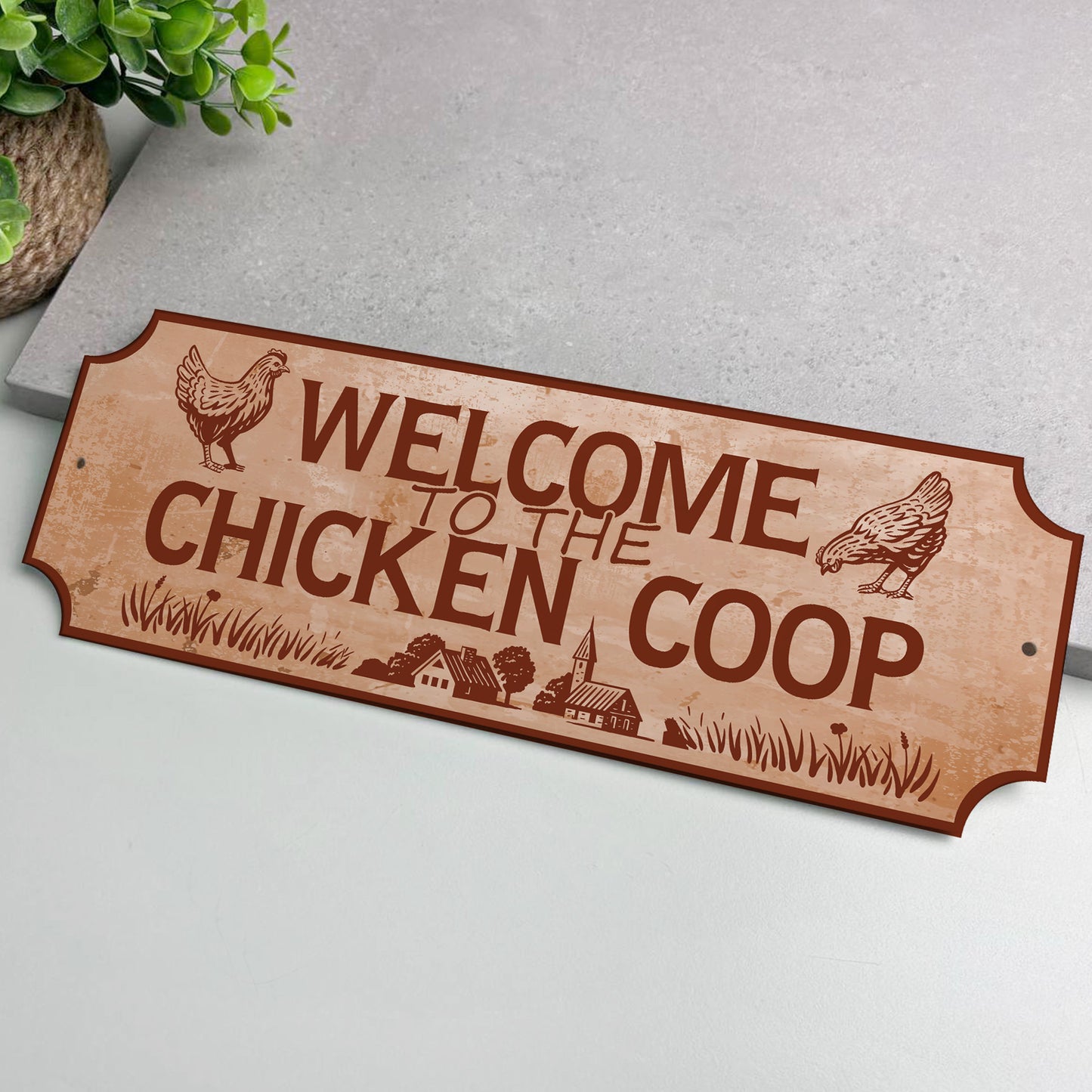 Chicken Coop Welcome Plaque For Farm Garden Yard Chicken Signs