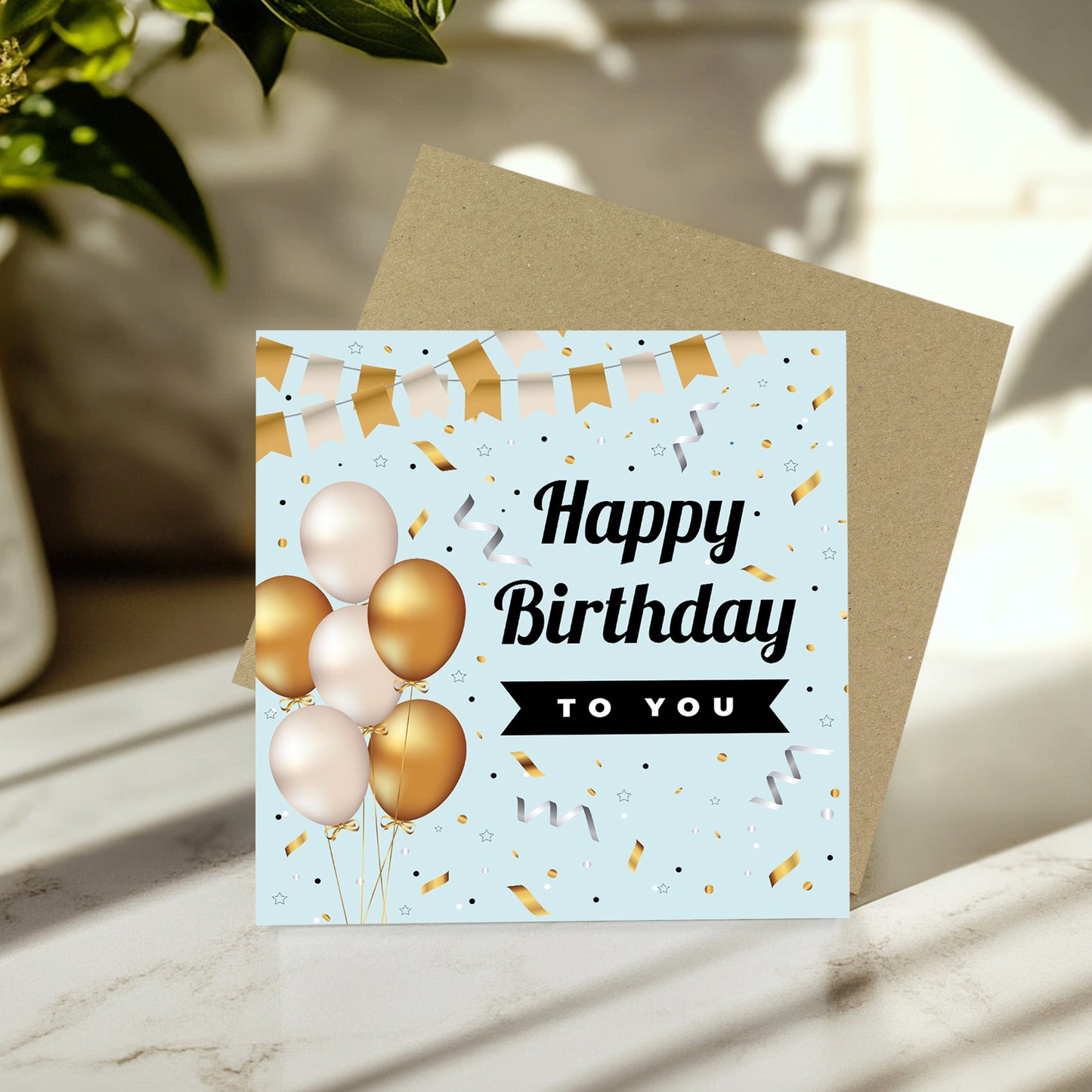 Birthday Card For Men Women Happy Birthday 14.5x14.5cm Card
