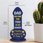 Dad Gift Fathers Day Wood Plaque Novelty Joke Gift For Dad Funny