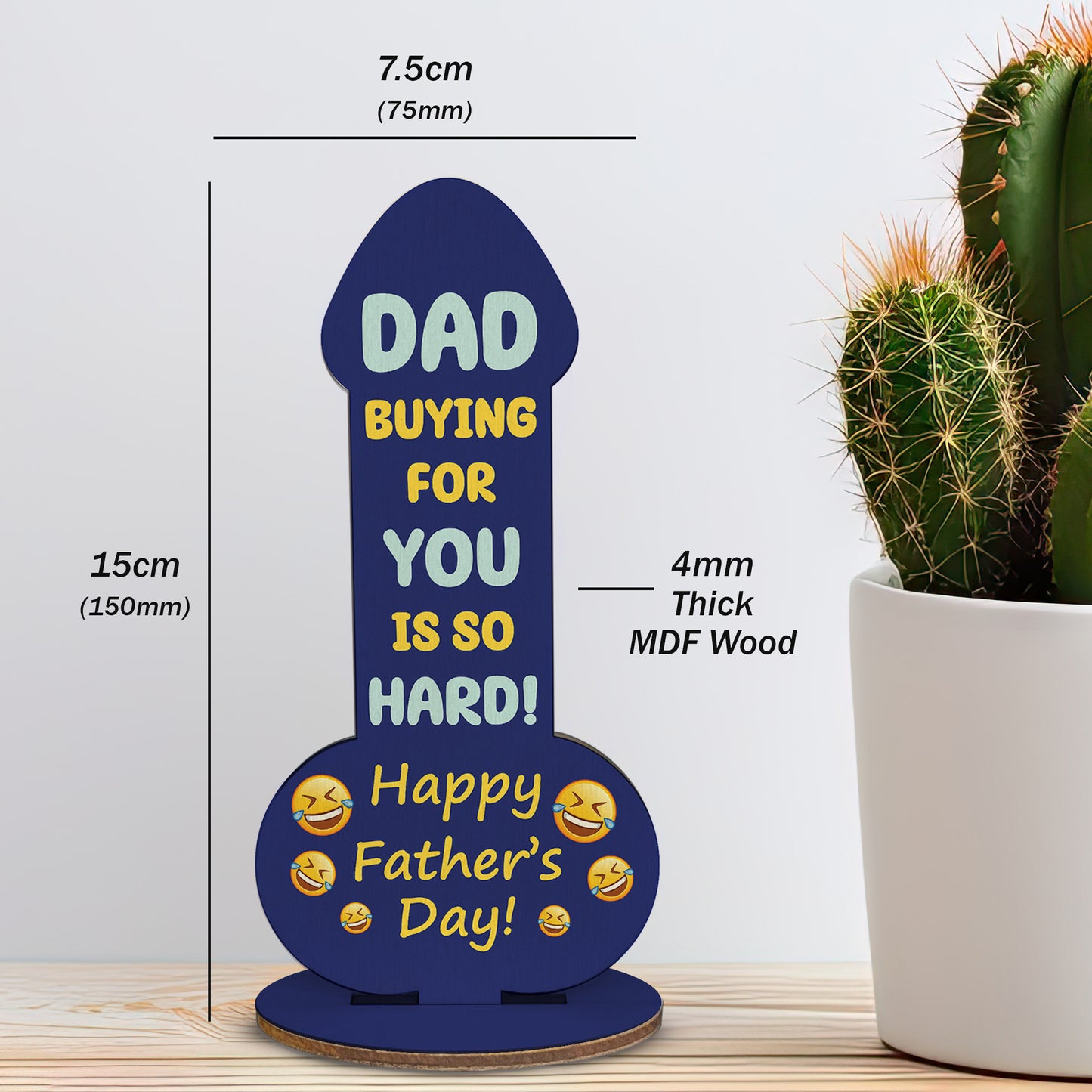 Dad Gift Fathers Day Wood Plaque Novelty Joke Gift For Dad Funny