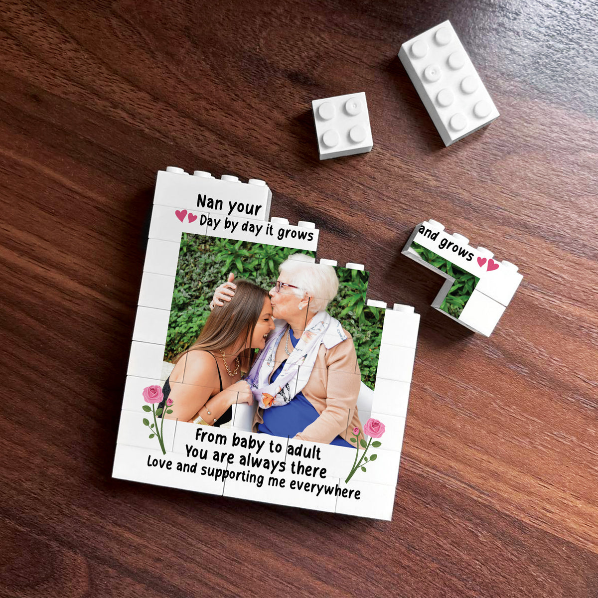 Personalised Gift For Nan For Mothers Day Birthday Photo Block