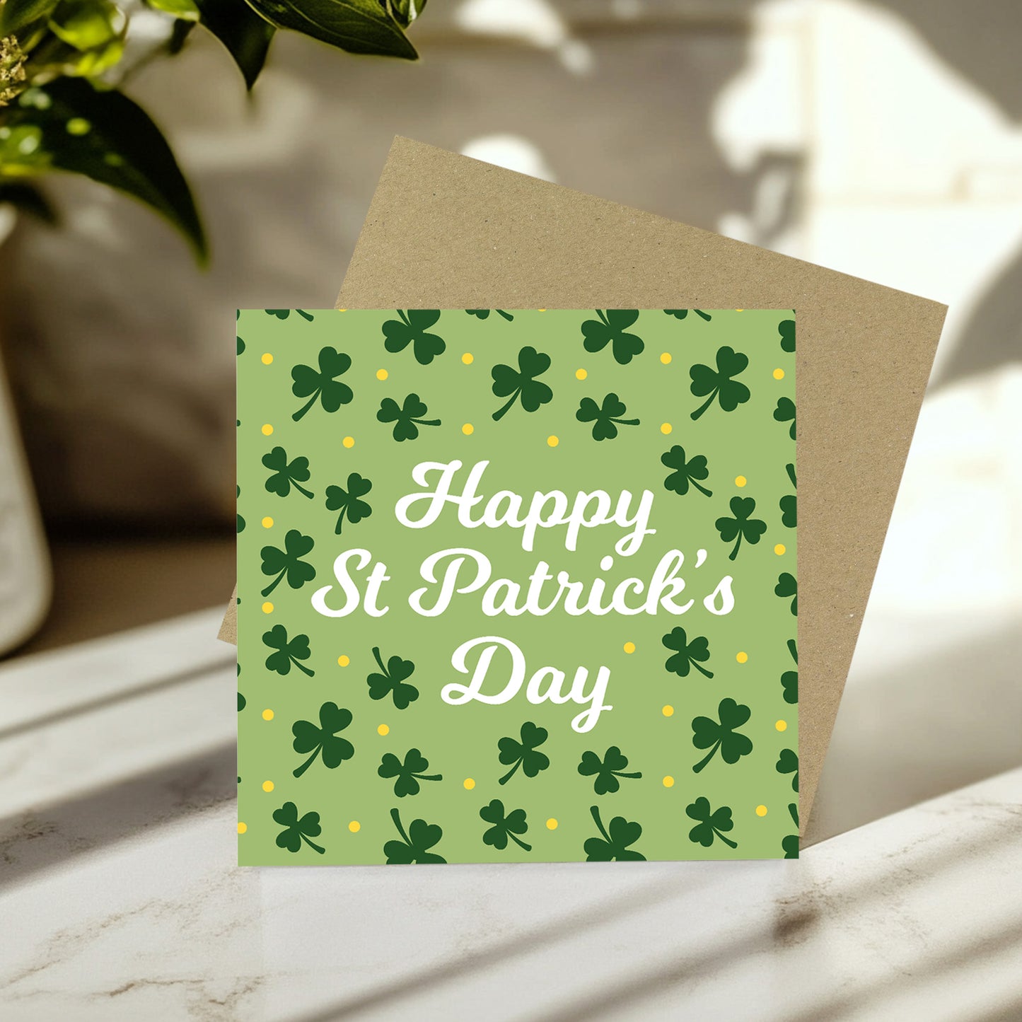 St Patricks Day Card - Irish Shamrock for Friends and Family