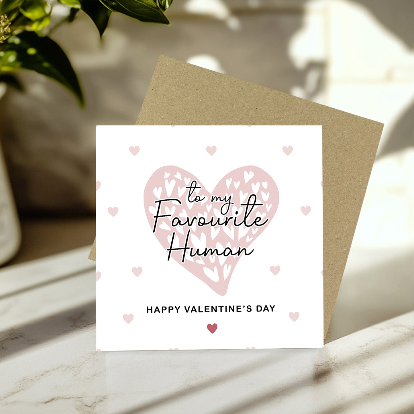 Card For Favourite Human, Boyfriend Valentines Card, For Him Her