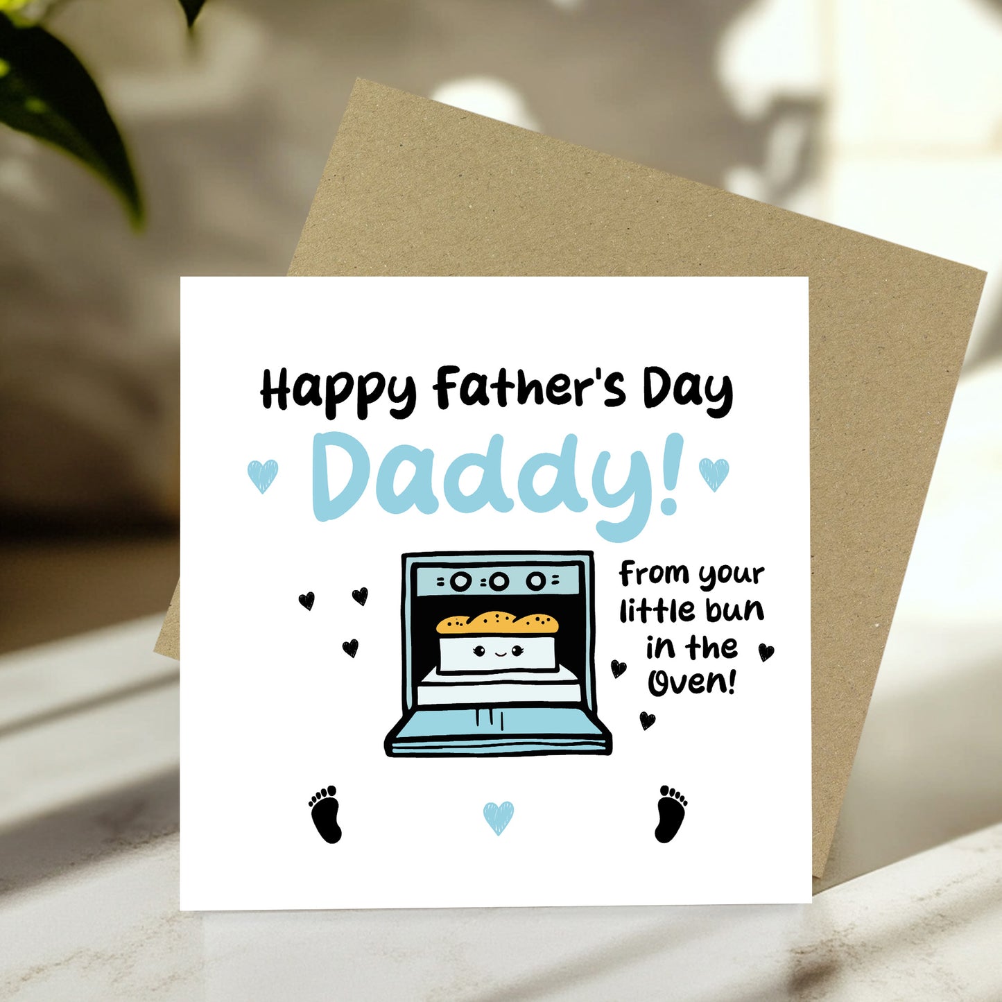 Happy 1st Fathers Day Card From Baby Bump The Bun In The Oven