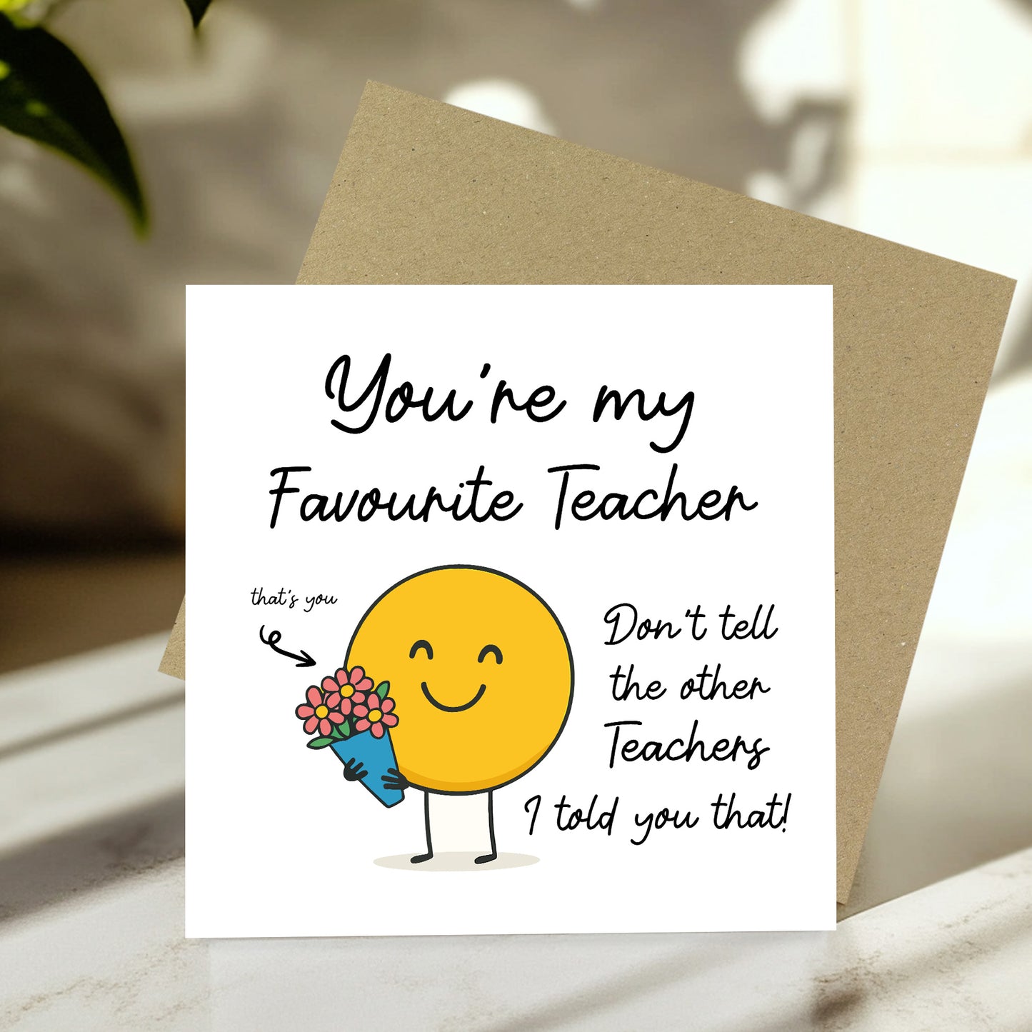 Best Teacher Card From Children End of Term Thank You Card