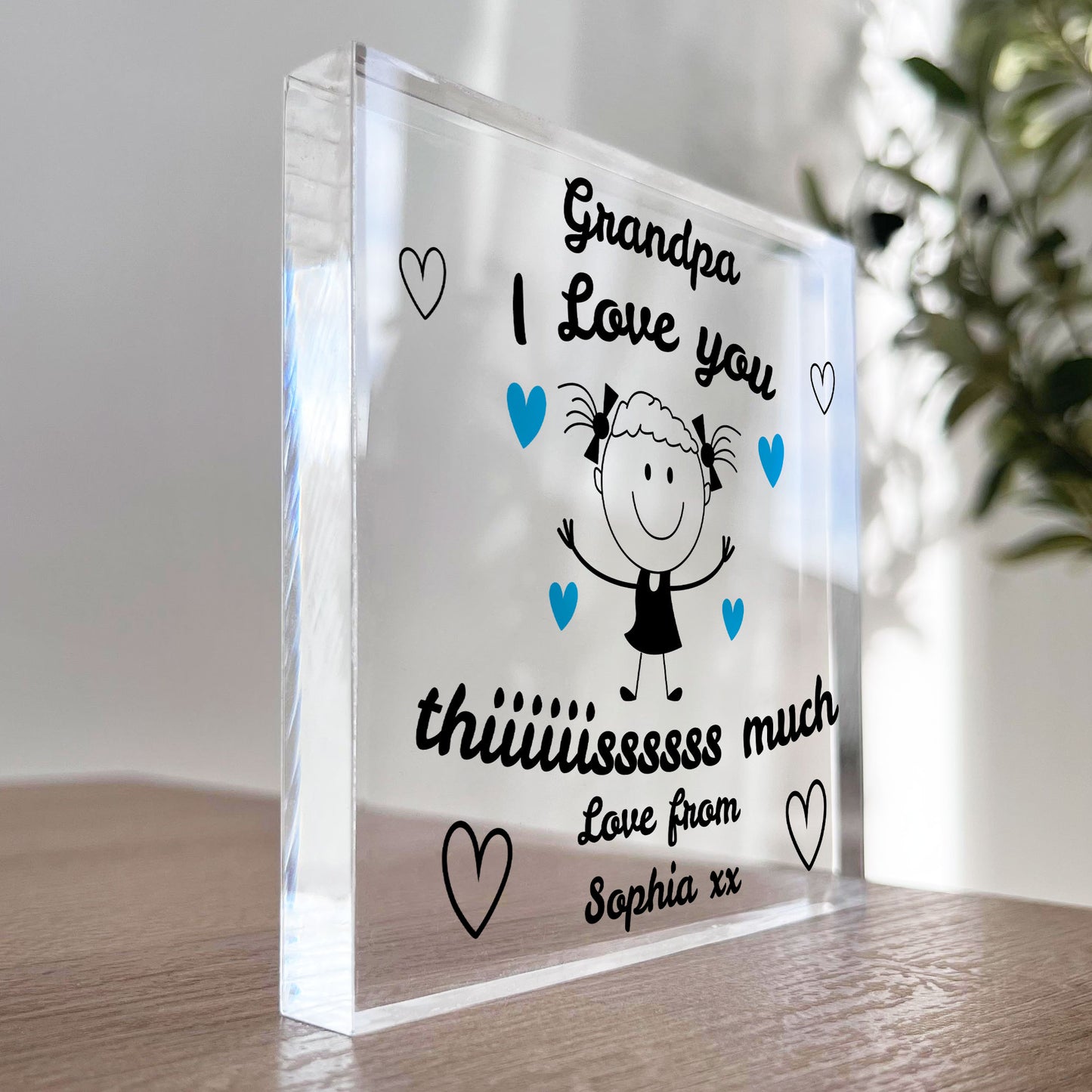 Gift For Grandpa Grandad I Love You This Much From Granddaughter