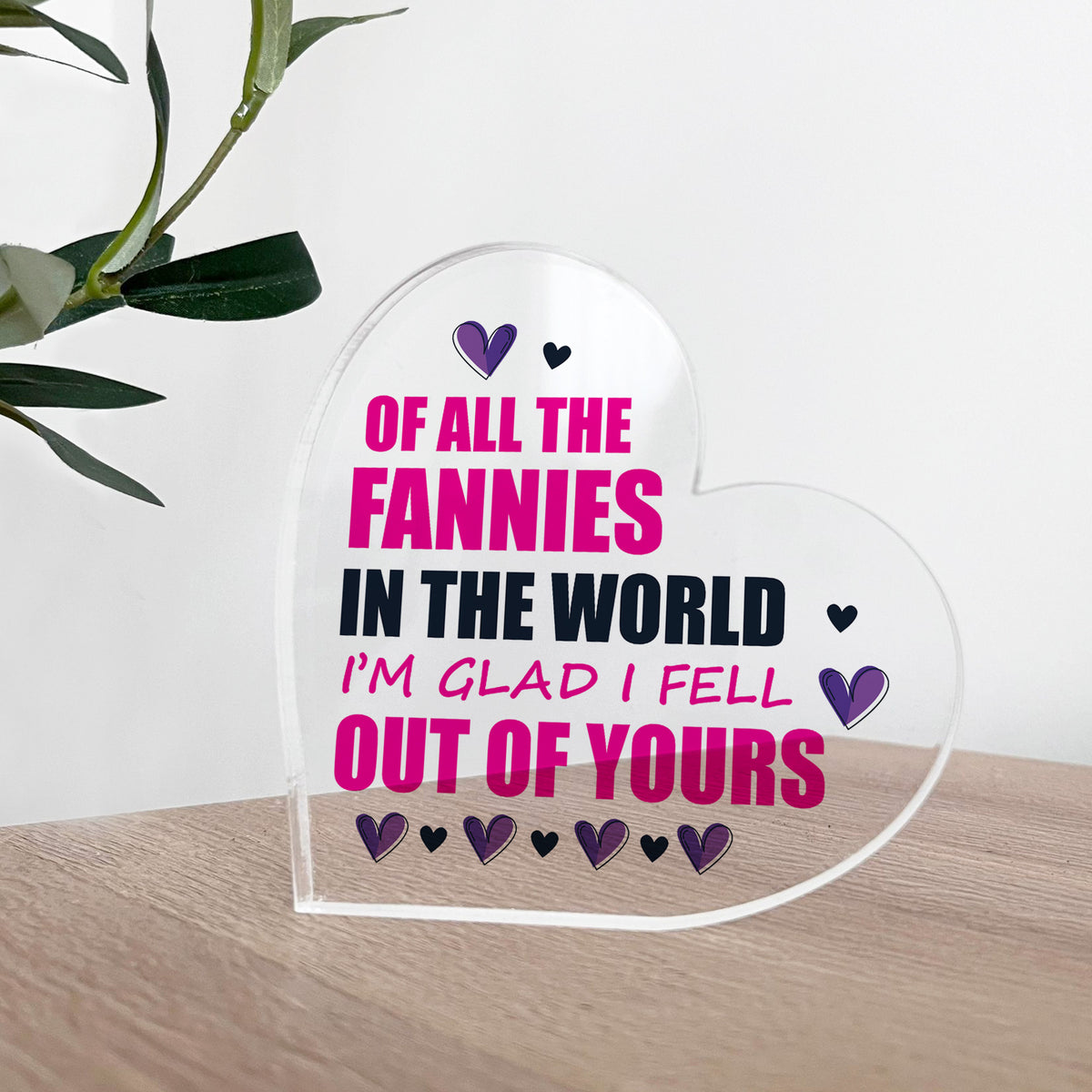 Funny Gift For Mum For Christmas Birthday Acrylic Heart Plaque
