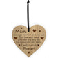Mum Gift From Son Daughter Mothers Day Wooden Heart Birthday