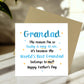 Fathers Day Card For Grandad BEST GRANDAD Card From Grandson