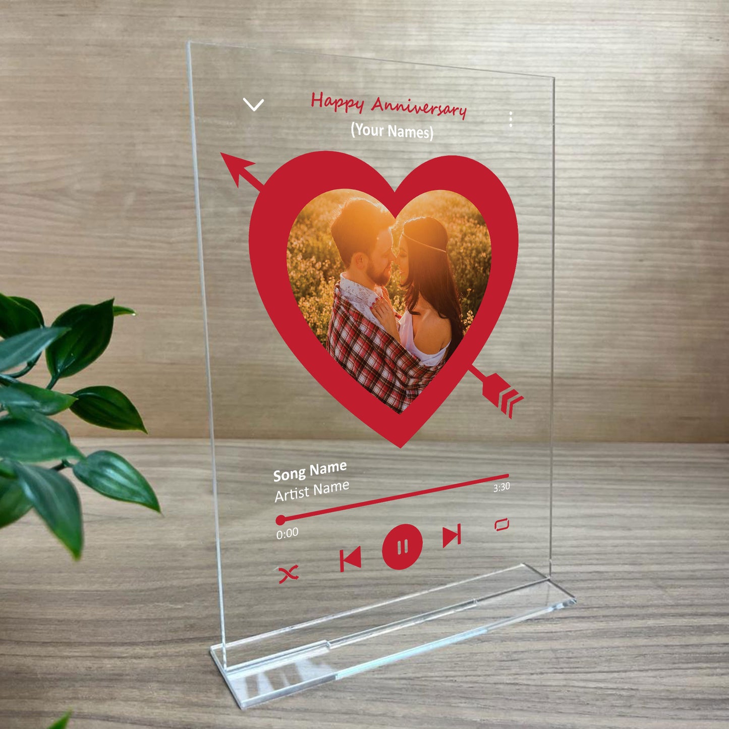 Anniversary Song Plaque Gift Personalised Photo Plaque