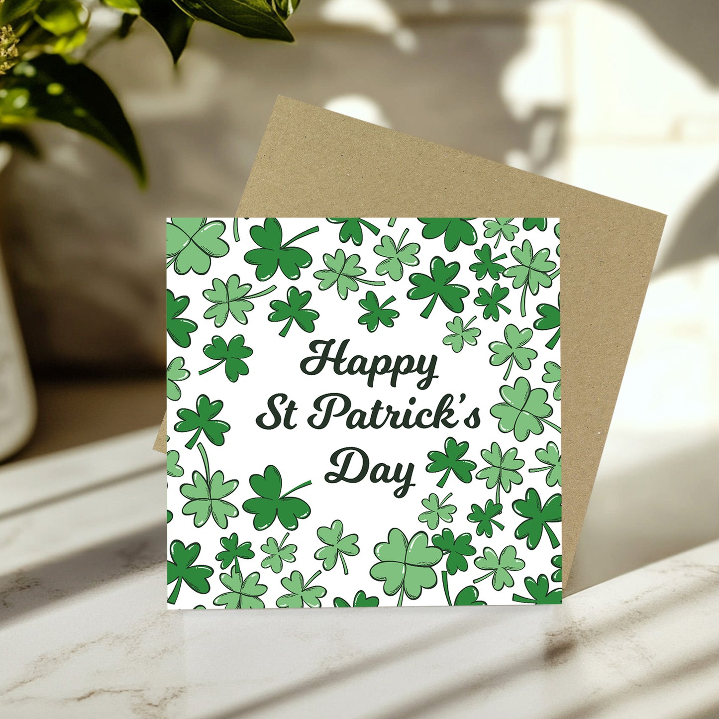 Happy St Patricks Day Card, Irish Day Cards with Hearts