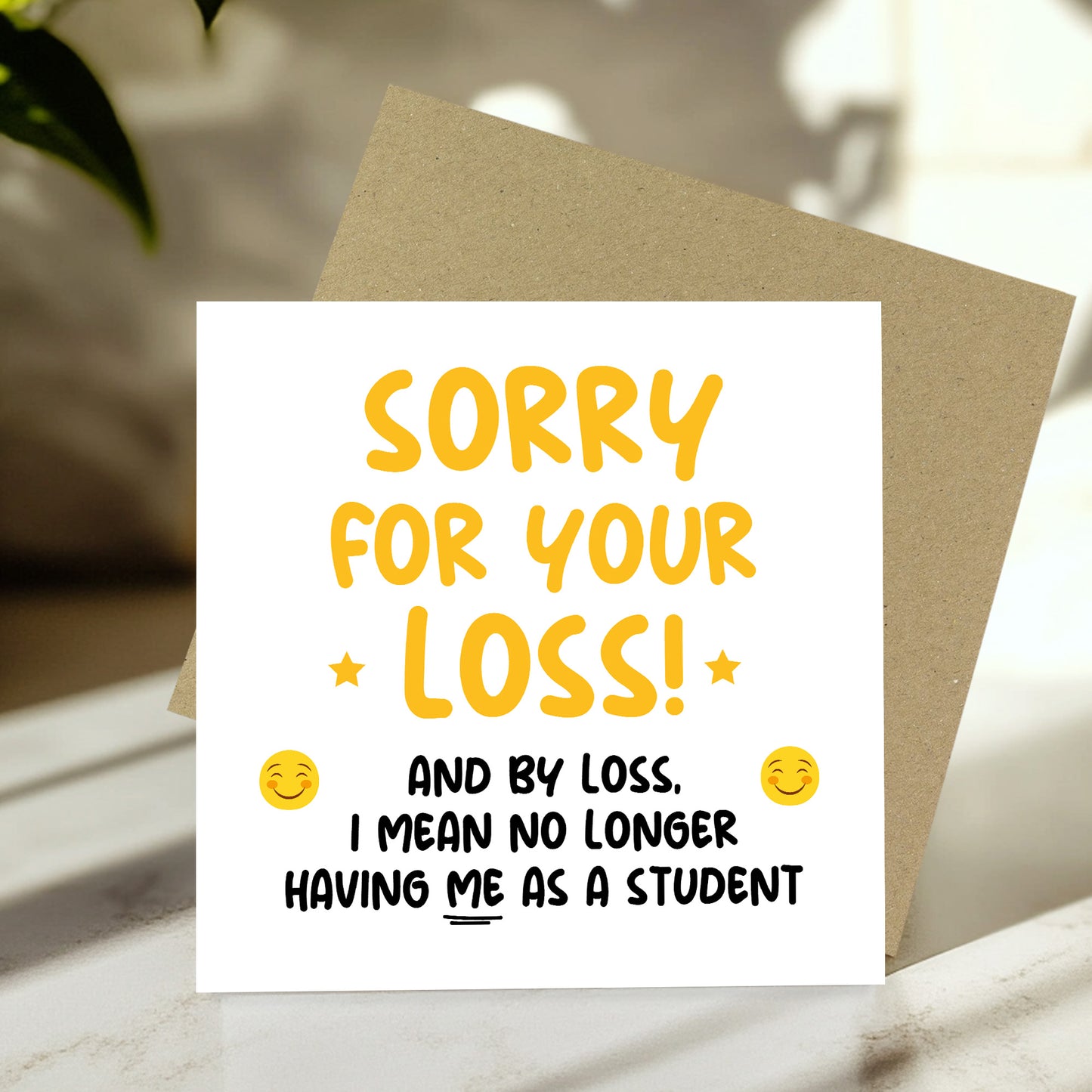Funny Leaving School Nursery College Card For Teacher Goodbye