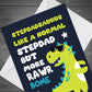 Fathers Day Cards for Stepdad Stepdadsaurus Stepdad Birthday
