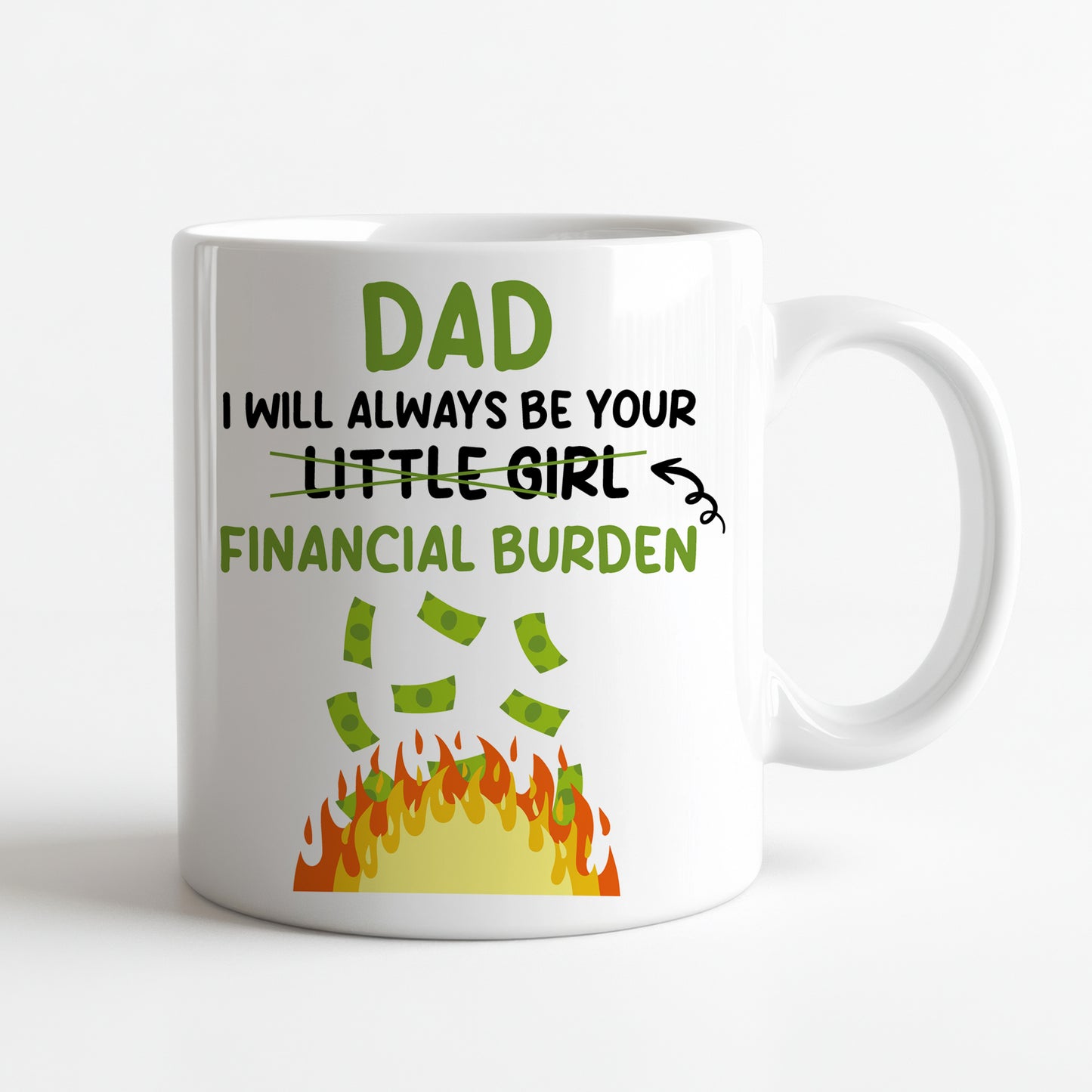 Dad Gift From Daughter Novelty Ceramic Mug and Coaster Set