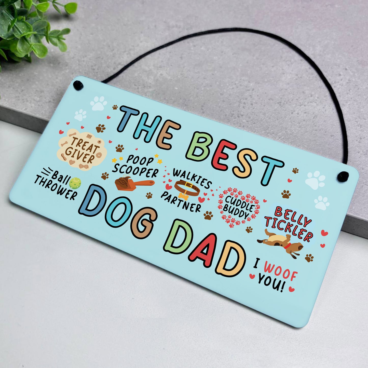 Funny Fathers Day Birthday Gift For The Best Dog Dad Gift Woof